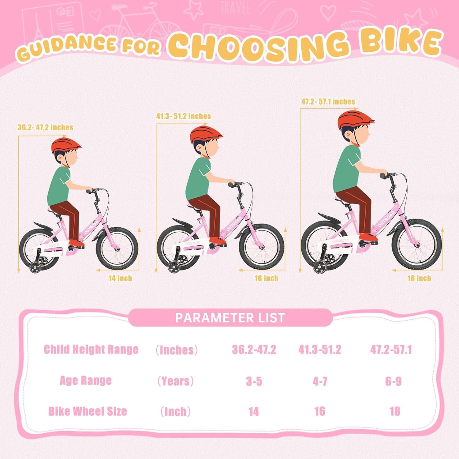 Marknig 14" 16" 18" Folding Kids Bike with Removable Training Wheels, Children's Bicycle for Boys & Girls Ages 3-9 Years, Easy-Storage Toddler Bike