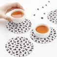 thumbnail image 3 of KLL Drink Coasters Set Round Shape of 4,PU Leather Absorbent Coasters Set Decorative Coffee Cup Coasters Housewarming Gift for Home Decor-Poodle Dog, 3 of 5