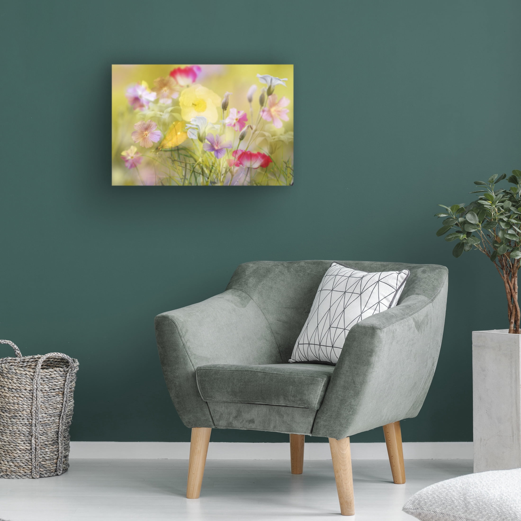 Canvas Wall Art - Ludmila Shumilova 'Tiny Garden In A Summer Field' Wall Art for Living Room, Bedroom, or Office Décor by Trademark Fine Art - 24 x 16 Inches