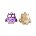 thumbnail image 2 of 100pcs Alloy Enamel Pendants Golden Owl Charm Mixed color 23x21x2.5mm Hole: 1.6mm Multi-color, 2 of 4