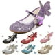 thumbnail image 1 of Kids Leather Shoes For Girls Princess Glitter Children High Heel Girls Shoes Butterfly 3d332, 1 of 1