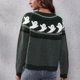 thumbnail image 3 of Suéter con estampado de fantasmas de Halloween para mujer manga larga cuello redondo camisetas de punto ANGGREK  Otros, 3 of 6