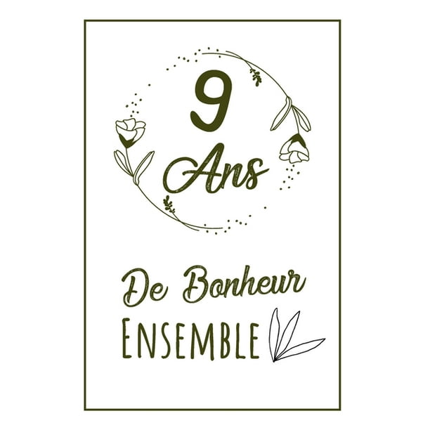 Heureux Anniversaire De Mariage Carnet De Notes Une Idee Cadeau Pour Votre 9eme Anniversaire De Mariage Ou De Rencontre Noce De Faience Paperback Walmart Com Walmart Com