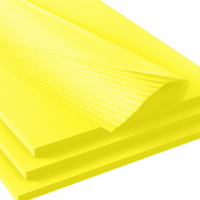 20 x SHEETS NEON YELLOW TISSUE PAPER (4 packs of 5) RRP £6 gift