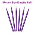 thumbnail image 1 of Erasable Gel Pen 0.7mm 0.5mm Bullet Tip Blue Black Red Color Ink Refill Rods Writing Drawing Painting Washable Handle 6Pcs Purple Ink 0.5mm, 1 of 6