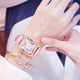 thumbnail image 4 of Reloj Cuadrado De Cuarzo Para Mujer Con Pulsera De Estrellas rosa, 4 of 5
