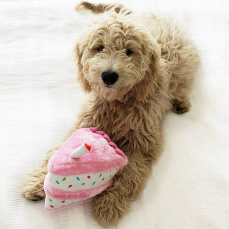 ZippyPaws Birthday Cake Plush Dog Toy - Pink - One Size - Walmart.com