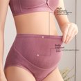thumbnail image 3 of Ropa interior de mujer embarazada de gran tamaño con entrepierna interior de algodón elástico alto en el segundo trimestre del embarazo, cintura alta, embarazo temprano, ropa interior fina para, 3 of 6