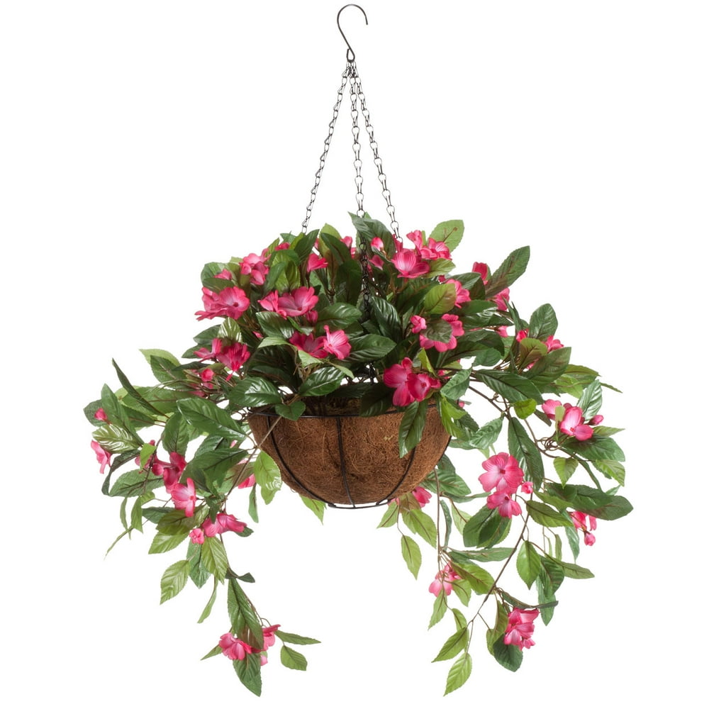 OakRidge Miles Kimball Fully Assembled Artificial Impatiens Hanging