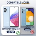 thumbnail image 2 of for Samsung A53 5G Case, Galaxy A53 5G Case with Camera Cover & 360°Kickstand Ring with Tempered Glass Screen Protector, Military Grade Shockproof Protective Cover for A53 5G Case Silver, 2 of 14