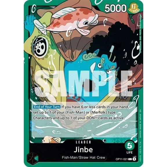 One Piece A Fist of Divine Speed Leader Jinbe OP11-021