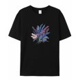 thumbnail image 6 of Men's T-Shirt Lavender Purple Plant Bouquet Embroidery Style Short Sleeve Casual Tee Classic Crew Neck T-Shirt for Men, XL, 6 of 7