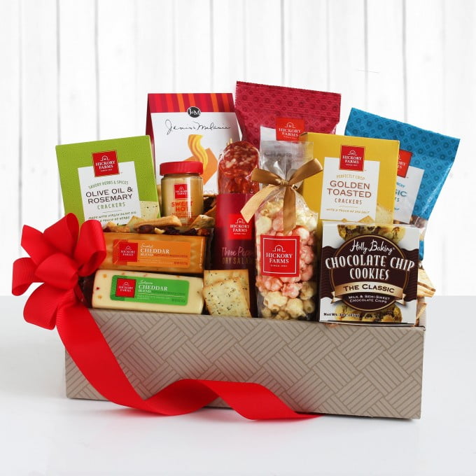 Deluxe Sampler Gourmet Sausage and Cheese Snack Gift Basket Christmas