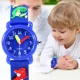 thumbnail image 2 of Reloj Led Niños Dinosaurios Kawai 3d Impermeable Mov Japones Correa Azul Bisel Azul marino Fondo Azul marino, 2 of 5