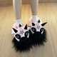 thumbnail image 4 of Zapatillas de felpa de la serie Highland Cow Diablo, zapatos de Casa esponjosos de terror, zapatillas de Lord King oscuras horribles, regalos de cumpleaños de Graduación, 4 of 6