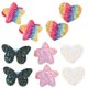 thumbnail image 1 of 5 Pairs Glitter Hair Ties Girls Hair Tie Elastic Ponytail Holder Sparkle Hair Ties for Children, 1 of 4
