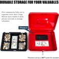 thumbnail image 4 of Locking Cash Box with Lock Money Box with Cash Tray Lock Box with Key Money Saving Organizer .Lx .Wx .H es XL Large, 4 of 7