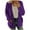 Purple, variant on ZZwxWA Womens Sherpa Jacket Casual Lapel Fleece Fuzzy Button Down Casual Pocketed Coat Warm Winter Oversized Outwear Jackets