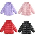 thumbnail image 4 of SGMVNU Winter Coats for Toddler Girls, Lightweight Water-Resistant Windproof Packable Hooded Down Padding Jacket, Kids Zipper Hooded Puffer Jackets, Red, 3-4 Years, 4 of 9