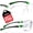 Black & Green, variant on NoCry Clear Safety Glasses for Men and Women with Anti-Fog and Scratch Resistant Wrap Around Lenses, Adjustable Temples and Nose Pads — ANSI Z87 Certified Protective Eyewear with 100% UV Shielding