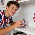 thumbnail image 5 of Resin Statue of Liberty Figurine, 250th Anniversary USA Patriotic Lady with Flag Skirt, 4th of July Independence Day Desk Decor for Home Office, 5 of 6