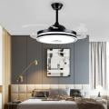 LUOLAX 42 Inch Modern Colorful Ceiling Fan Light with Remote Control Bedroom Fan Light Living Room Dining Room Chandelier Ceiling Fan (Black)