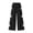 Black, variant on vdgthytj Girls Sweatpants Wide Leg Side Bowknot Elastic High Waist Floor Length Fall Winter Casual Trousers with Pockets(9-10 Years,Gray)