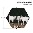 thumbnail image 2 of Pofeuu Cute Goat Baby Print Coasters for Drinks, 4Pack PU Leather Coasters, Bar Drink Coasters for Tabletop Protection, Furniture from Damage-Hexagon, 2 of 6
