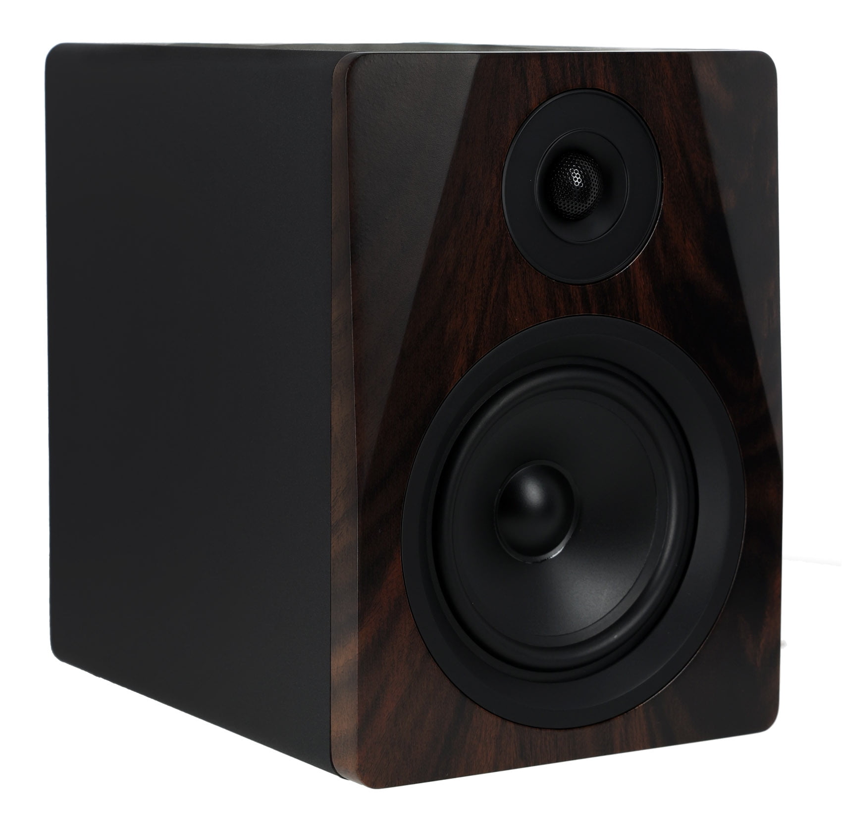 Pair Rockville APM5D 5.25" 250W Active/Powered Dark Wood Studio Monitor Speakers
