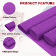 thumbnail image 3 of Uxcell Crepe Paper Roll 8.2ft Long 9.84 Inch Wide for Wedding Ceremony Various Large Festivals Decoration, Violet, 3 of 6