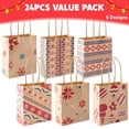 thumbnail image 2 of Bolsas de Regalo JOYIN Navidad de Papel Kraft 24 piezas 13x11x5 cm, 2 of 8