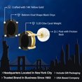 thumbnail image 2 of Gem Stone King 14K Yellow Gold Black Onyx Stud Earrings for Women Men (3.20 Cttw, Gemstone Birthstone, Oval 8X6MM), 2 of 5
