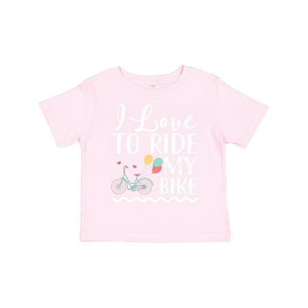 

Inktastic Bicycle I Love to Ride My Bike Gift Toddler Toddler Girl T-Shirt