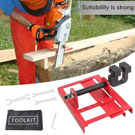 Electric Chainsaw Attachment Mini Chainsaw Mill, Wood Cutting, Chainsaw, Wood Grinder, Guide Rail for Construction Workers, Carpenter, Contains 1 Electric Grinder, 1 Set Assembly
