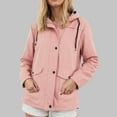 thumbnail image 2 of GEWSEY Womens Military Anorak Jacket Zip Up Snap Buttons Lightweight Safari Utility Coat Outwear With Pockets (Pink, M), 2 of 9