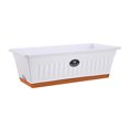thumbnail image 1 of stanreset Flower Pots Rectangular Vegetables Growing Planting Family Plant Drainage Hole Planter for Balcony Patio Outdoor White, 1 of 9