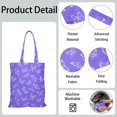 thumbnail image 5 of Watercolor Butterfly Floral Canvas Tote Bag – Romantic Nature-Inspired Reusable Cotton Shopping Bag with Artistic Fantasy Garden & Starry Sky Design for Women, Teens, Aesthetic Gift Lovers, 5 of 7