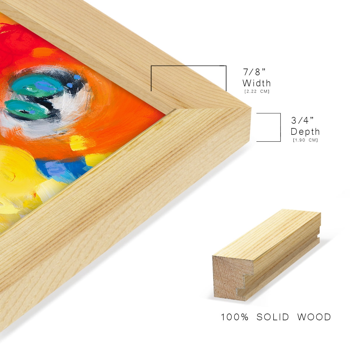 In the Loop II -Framed Print w/glass-Natural Wood