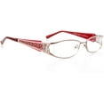 thumbnail image 2 of Womens Optical Eyewear - Rectangle Shape, Metal Full Rim, Matte Pink Sapphire, 2 of 4