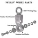 thumbnail image 4 of 500kg Heavy Duty Lifting Pulley with 2 Bearings, 48mm Cable Pulley for Smooth Operation, 4 of 4