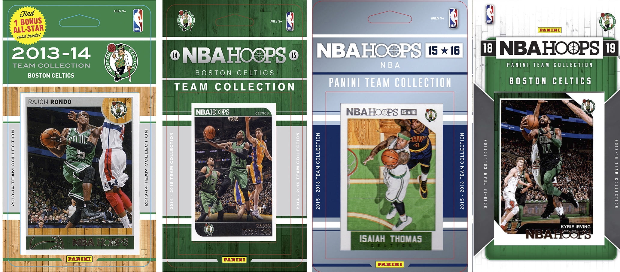 NBA Boston Celtics 4 Different Licensed Trading Card Team Sets