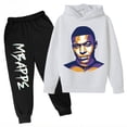 thumbnail image 2 of 2024 Ropa para niños CALIENTE Conjunto de sudadera con capucha para niños más sudadera y pantalones Conjunto deportivo de 2 piezas para niños y niñas Ropa estampada de Mbappé, 2 of 5