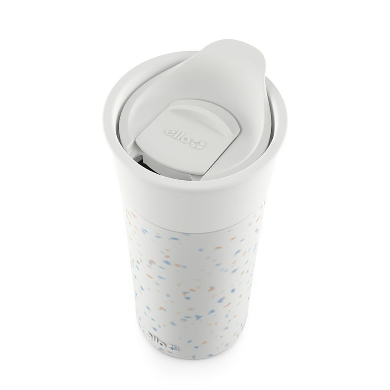 Ello Ogden 16oz Ceramic Tumbler White Speckled - Walmart.com