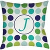 Thumbprintz Dots Monogram Green Decorative Pillows
