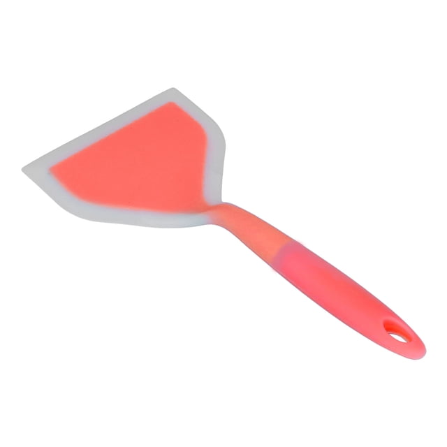 Espátula Ancha De Silicona Para Cocinar Boca Bicolor Transparente