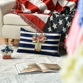 thumbnail image 6 of Sm:)e Watercolor Stripe Floral Vase 4th of July Throw Pillow Cover 12 x 20 Inch, 6 of 6
