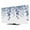 Blue, variant on Burnt Orange Botanical TV Dust Cover,Stretchable TV Screen Desktop Computer Protector Cover,Eucalyptus Leaves Pastoral Floral Television Dustproof Slipcover for 19–24 Inch Flat or Curved TVs