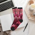 thumbnail image 6 of Vsdgher Surreal Pink Headphones Unisex Crew Socks Lightweight Breathable Ventilation Ankle Socks, Mid-calf socks for Daily, 6 of 7
