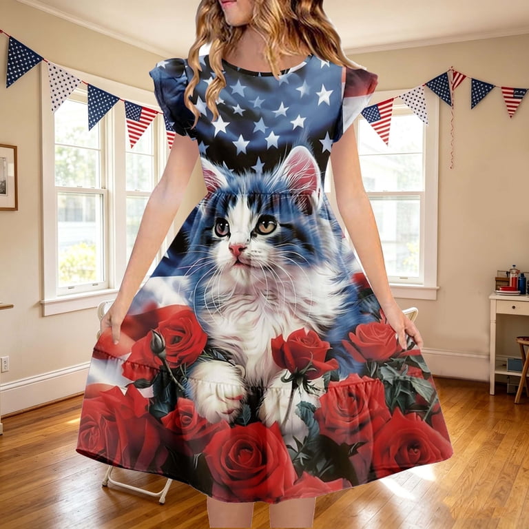 empire waist day dress Makaor A Line for Girls Fourth of July Independence Independence Day Sleeveless Dresses Patriotic Dresses DS Minis Push 18.8.29 Cotton Jacquard Maxi Dress Color:Chocolate Brown Windowpane including flowy chiffon Long sleeve
