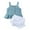 Blue, variant on TAIAOJING Outfits For Girls Baby Cotton Linen Summer Ruffled Strap Sleeveless T Shirt Tops Shorts Set Girl Clothing 18-24 Months